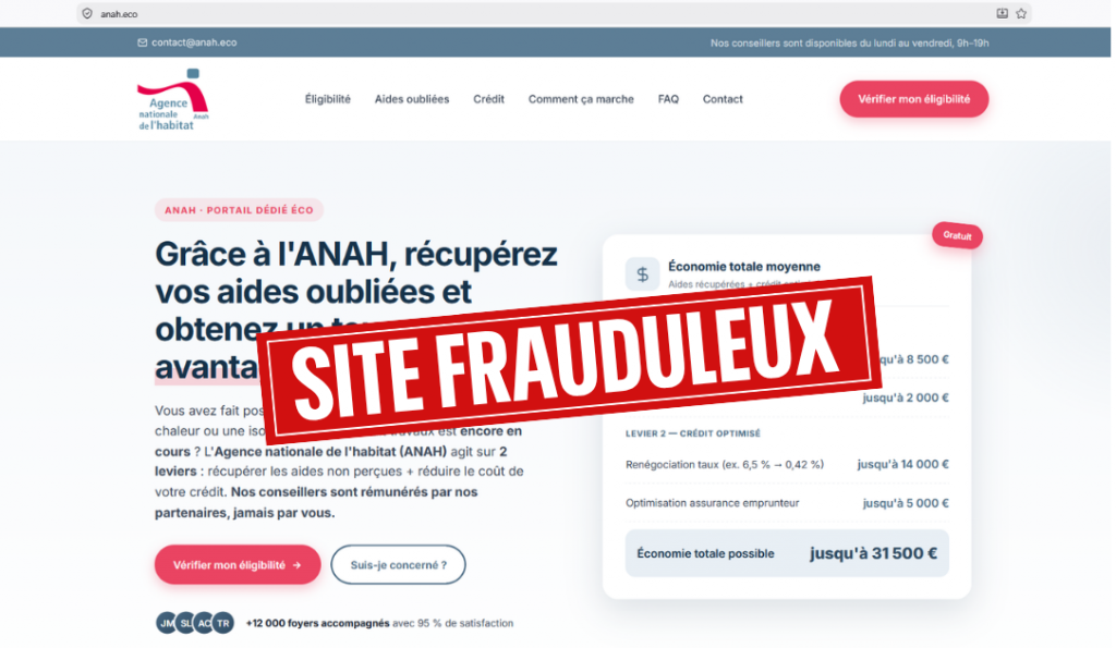 Site frauduleux
